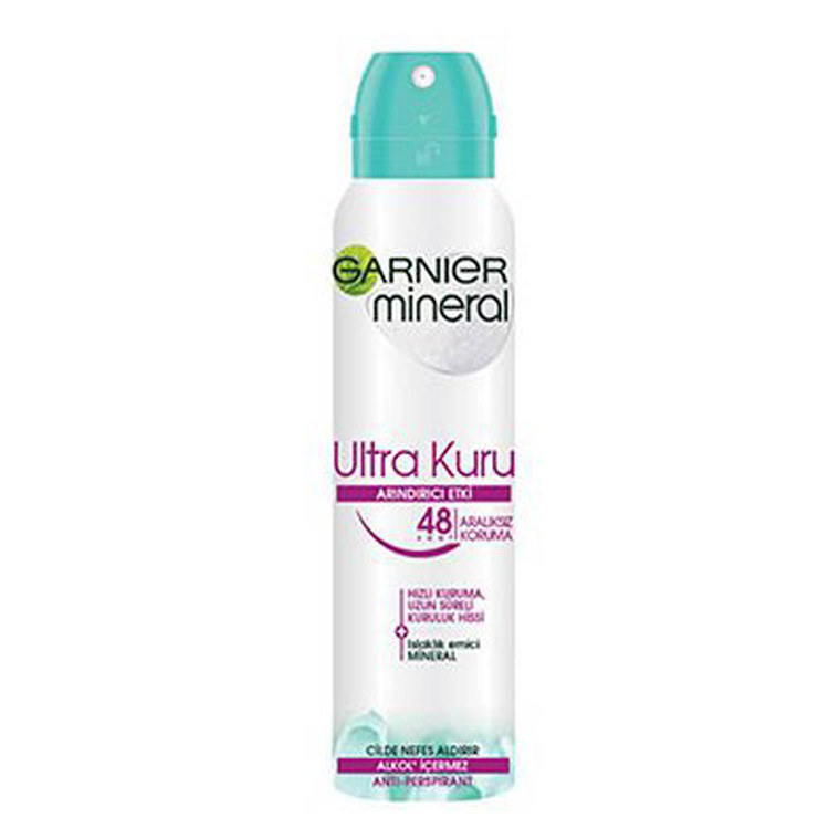 اسپری ضد تعریق گارنیه مدل ULTRA KURU-ARINDIRICI ETKI حجم 150 میلی لیتر
