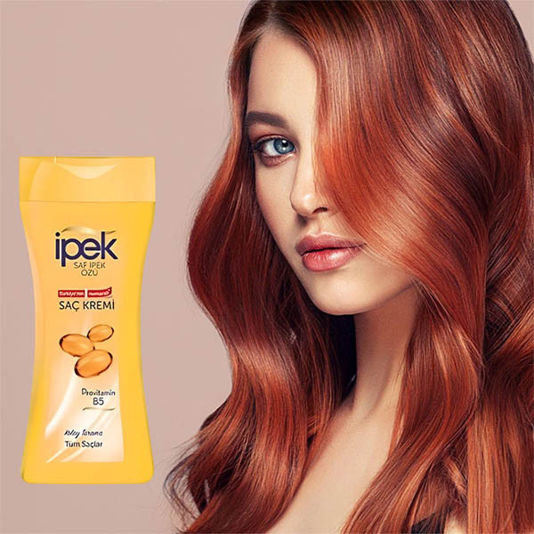 شامپو نرم کننده موی ایپک ipek Sac Kremi زرد رنگ حجم 450 میل