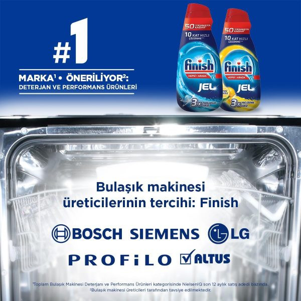 ژل ماشین ظرفشویی فینیش مدل 3X لیمویی حجم 1000 میل