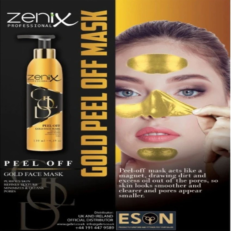 ماسک لایه بردار صورت زنیکس Zenix طلایی مدل GOLD MASK حجم 130 میل