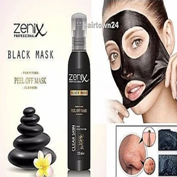 ماسک صورت لایه بردار زنیکس zenix زغالی مدل BLAK MASK حجم 130 میل
