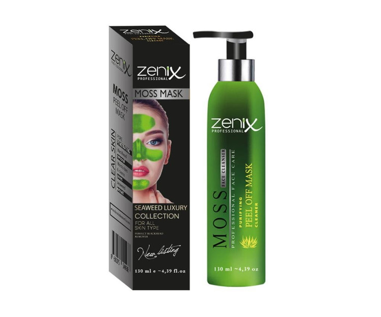 ماسک لایه بردار صورت زنیکس Zenix حاوی آلوئه ورا مدل MOSS MASK حجم 130 میل
