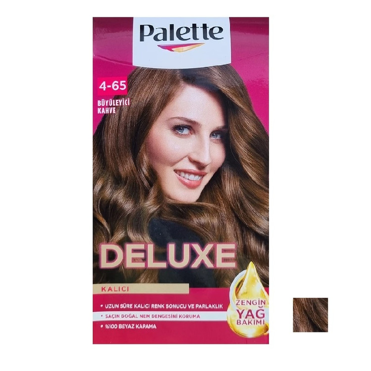کیت رنگ مو پلت سری DELUXE شماره 65-4 حجم 50 میلیلیتر رنگ قهوهای