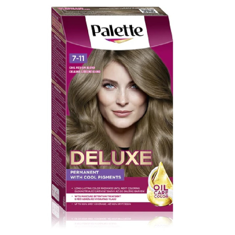 کیت رنگ مو پلت سری DELUXE شماره 11-7 حجم 50 میلیلیتر رنگ بلوند متوسط سرد