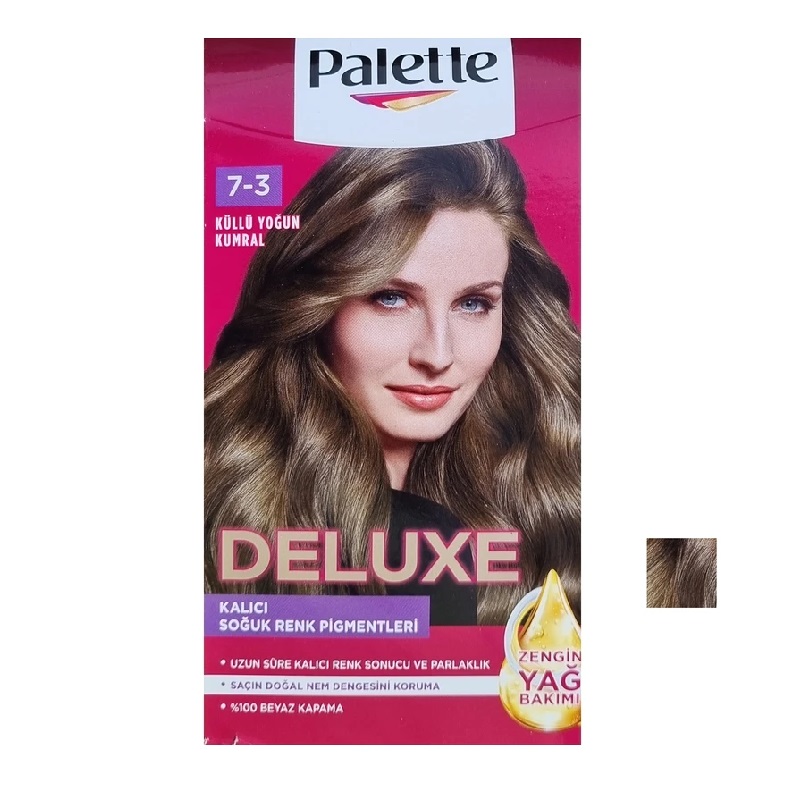 کیت رنگ مو پلت سری DELUXE شماره 3-7 حجم 50 میلی‌لیتر رنگ بلوند تیره دودی