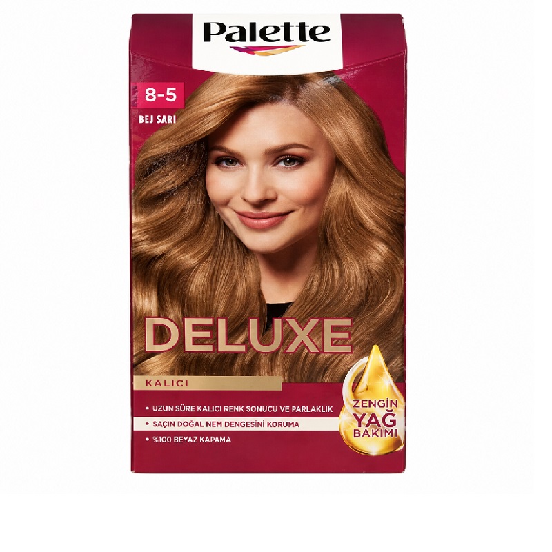 کیت رنگ مو پلت سری DELUXE شماره 3-7 حجم 50 میلی‌لیتر رنگ بلوند بژ