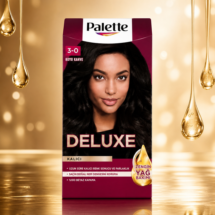 کیت رنگ مو پلت سری DELUXE شماره 0-3 حجم 50 میلیلیتر رنگ قهوهای تیره (Koyu Kahve)