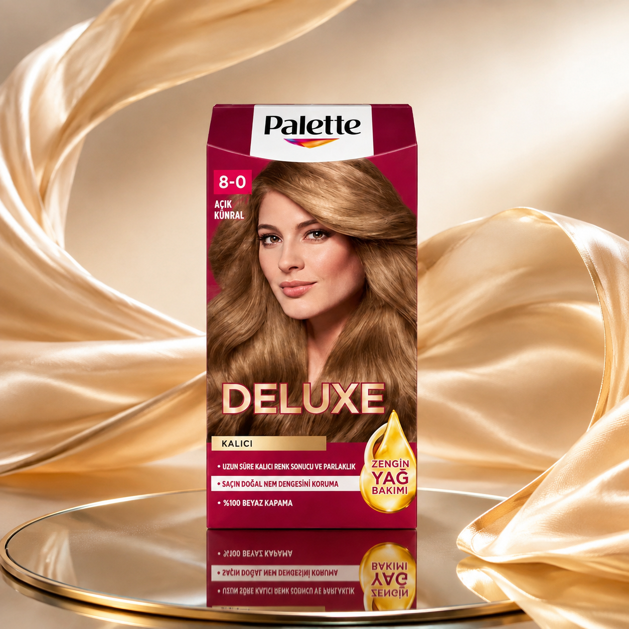 رنگ موی پالت دلوکس Palette Deluxe شماره 0-8 بلوطی روشن / بلوند طبیعی Açık Kumral