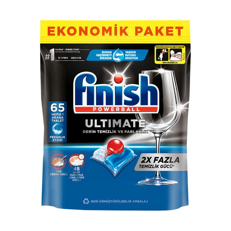 قرص ماشین ظرفشویی فینیش مدل Ultimate x2 بسته 65 عددی