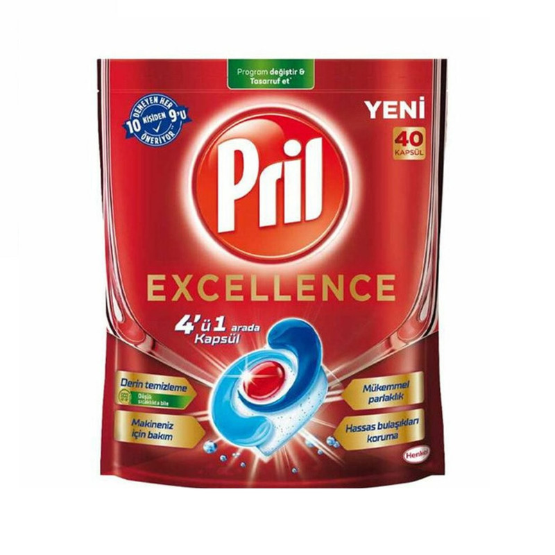 قرص ماشین ظرفشویی پریل مدل  Excellence 4 u 1 بسته 40 عددی