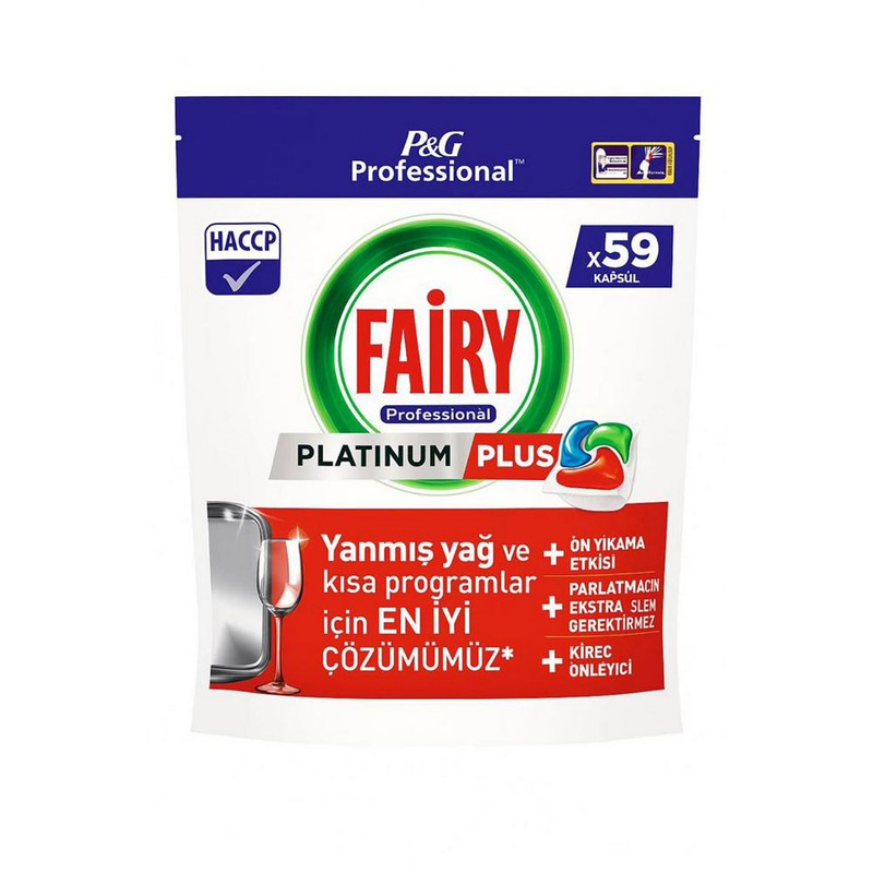 قرص ماشین ظرفشویی فیری مدل  Platinum Plus بسته 59 عددی