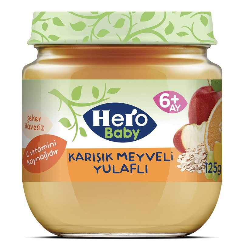 پوره میوه طعم مخلوط میوه و جودوسر هروبیبی - 125 گرم