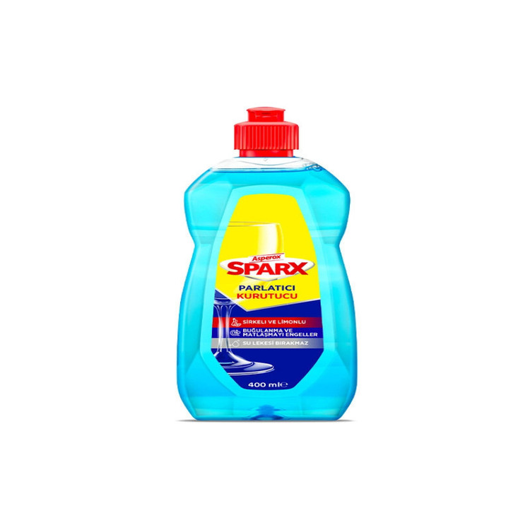 مایع جلادهنده ماشین ظرفشویی آبی آسپروکس مدل Sparx با رایحه سرکه و لیمو حجم 750 میلیلیتر
